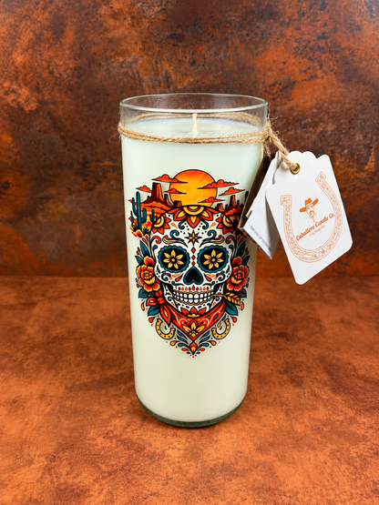 Up-Cycled Bottle - Calavera, 17oz